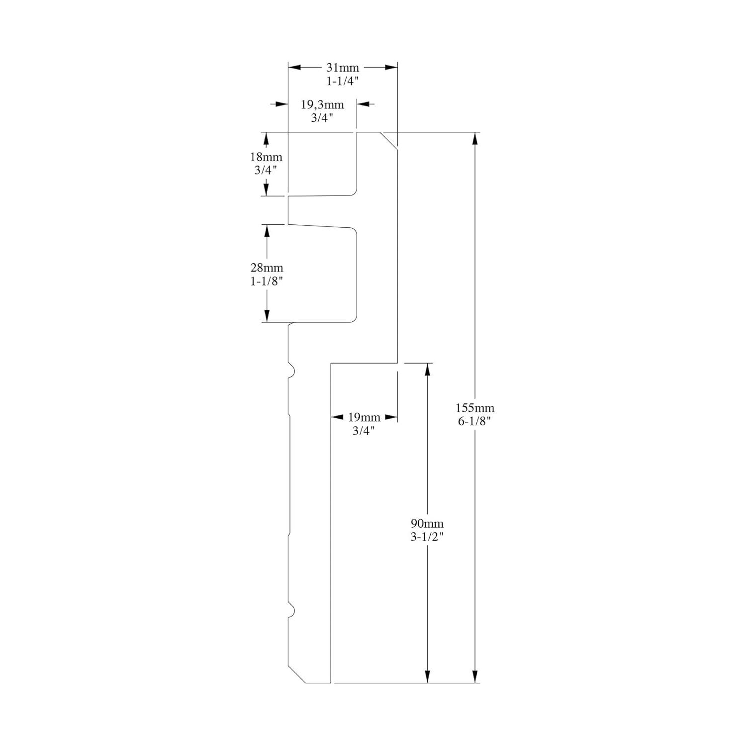 Orac Decor 1-1/4 in x 6-1/8 in x 78-3/4 in Primed White Plain Polyurethane Crown Moulding