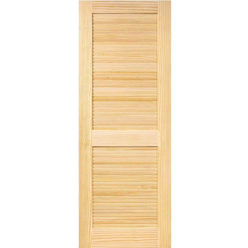 Kimberly Bay Louvered Solid Wood Unfinished Slab Standard Door