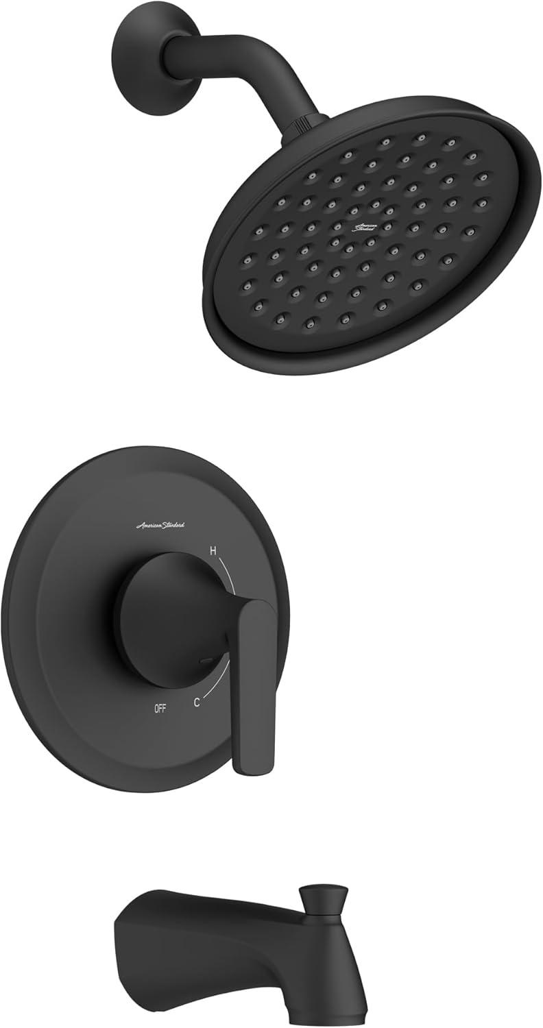 Matte Black Nickel Wall Mounted Shower System with Valve