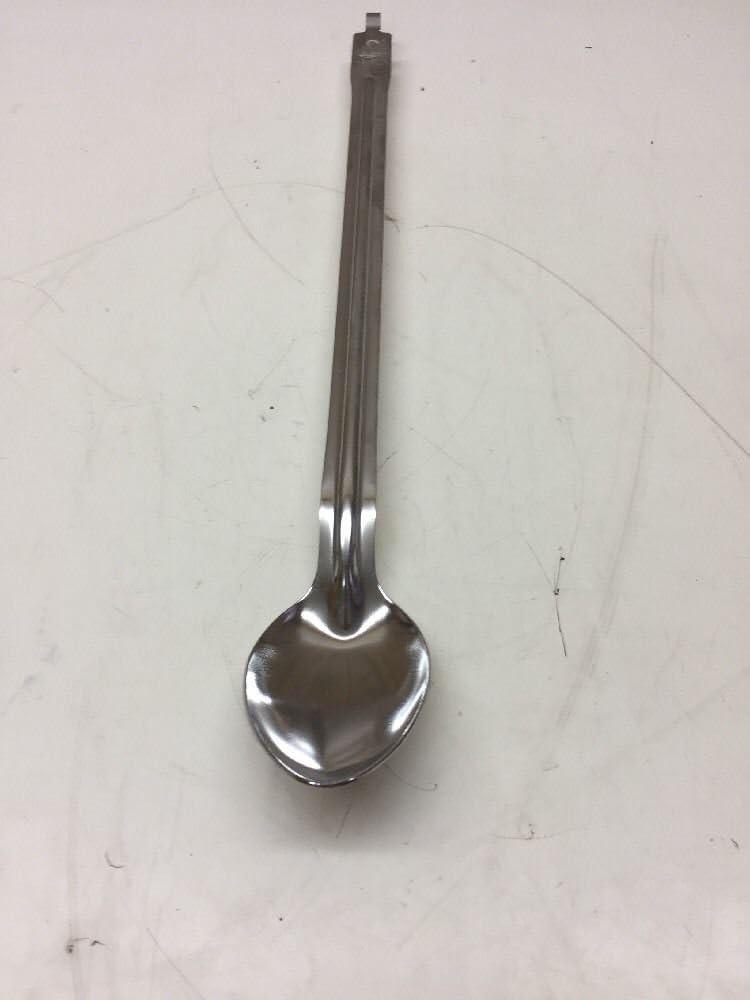 Vollrath 60170 S/S 21 Hooked Handle Solid Spoon"