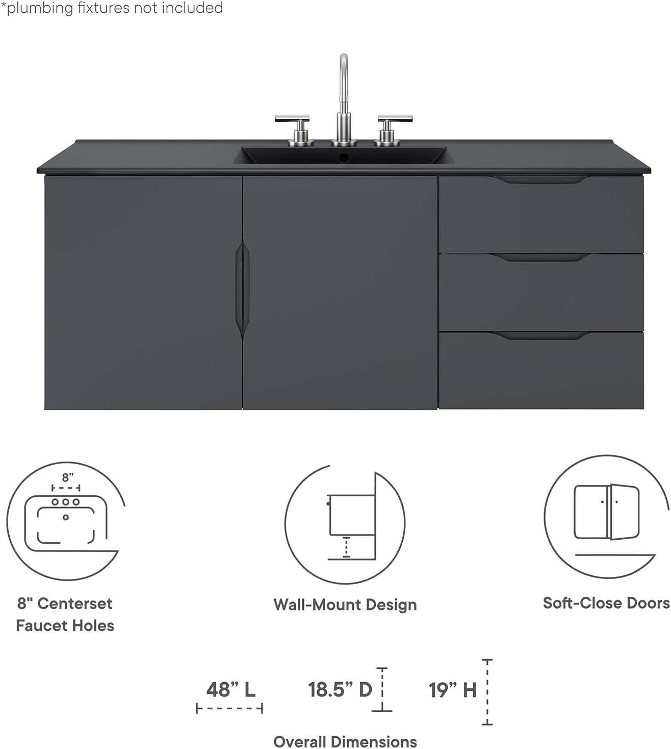 Modway Vitality 48" Single Sink Bathroom Vanity