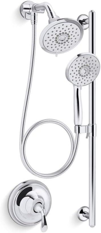 Kohler Forté Performance Showering Kit, 2.5 GPM Multifunction Showerhead and Handshower Package, Three Spray Settings