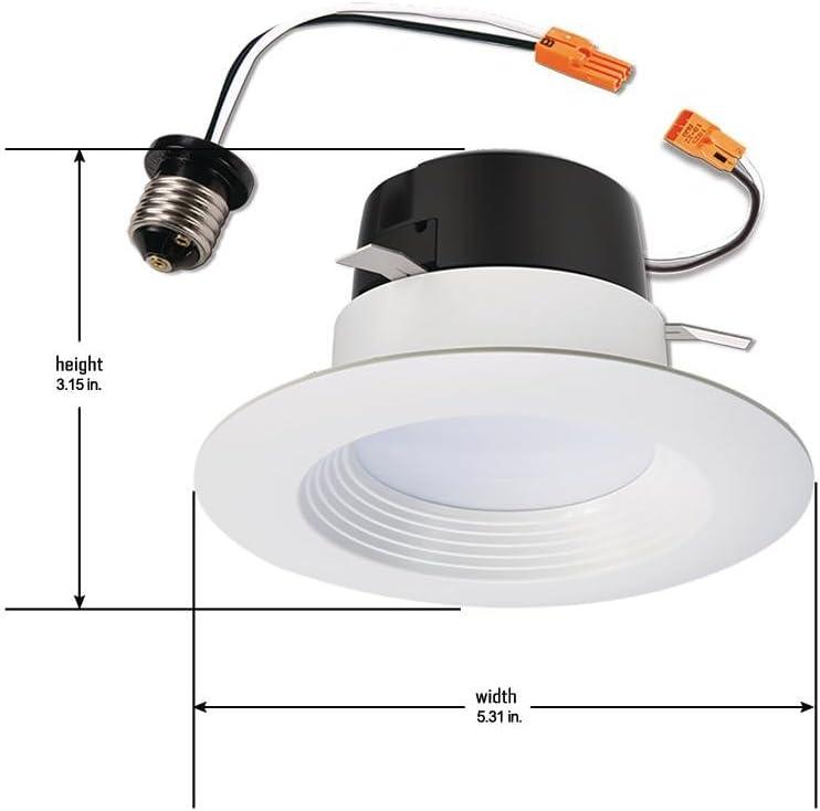 4'' White LED Baffle Recessed Trim