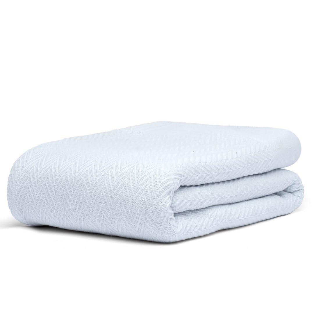 Eddie Bauer Herringbone Cotton Reversible Blanket