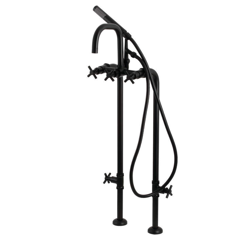 Kingston Brass Concord Freestanding Tub Faucet with Supply Line and Stop Valve
