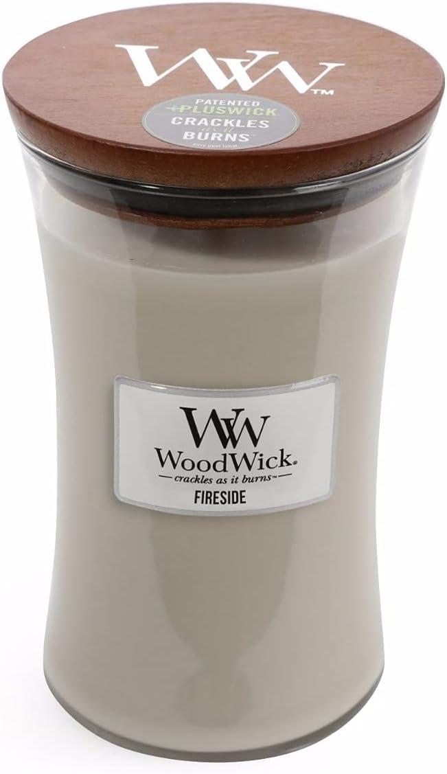 Woodwick Large Hourglass Candle, Fireside, 21.5 oz.