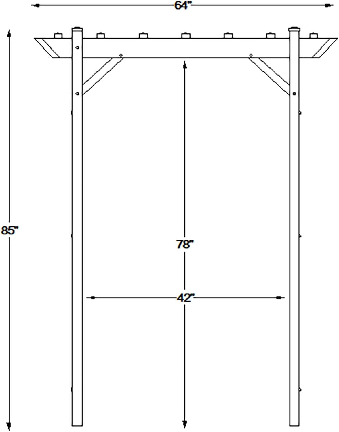 Dura-Trel Providence 28'' W x 64'' D Polyvinyl Chloride (PVC) Arbor in White