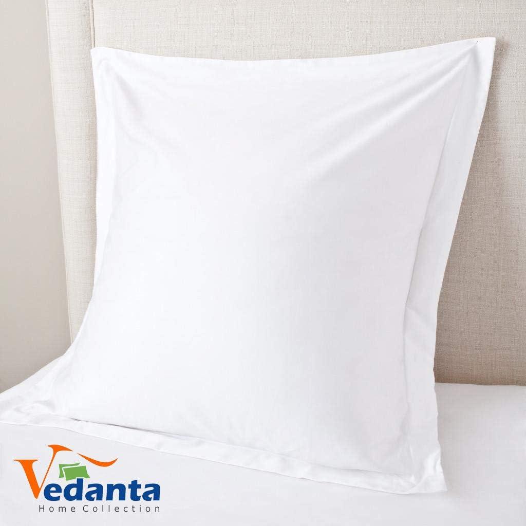 White Egyptian Cotton Euro Pillow Shams Set of 2