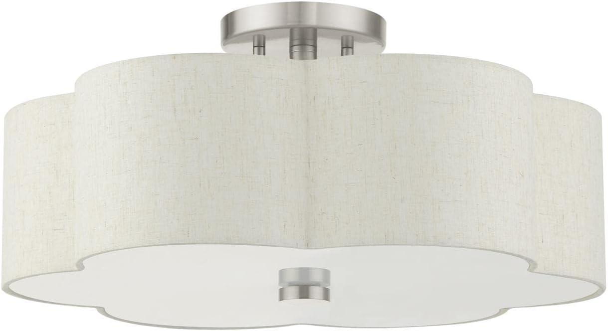 Livex Lighting Solstice 3 - Light Semi-Flush Mount in  Brushed Nickel