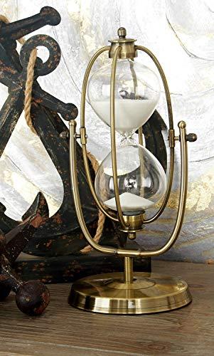 Elegant Brass & Glass 30-Minute Swivel Hourglass