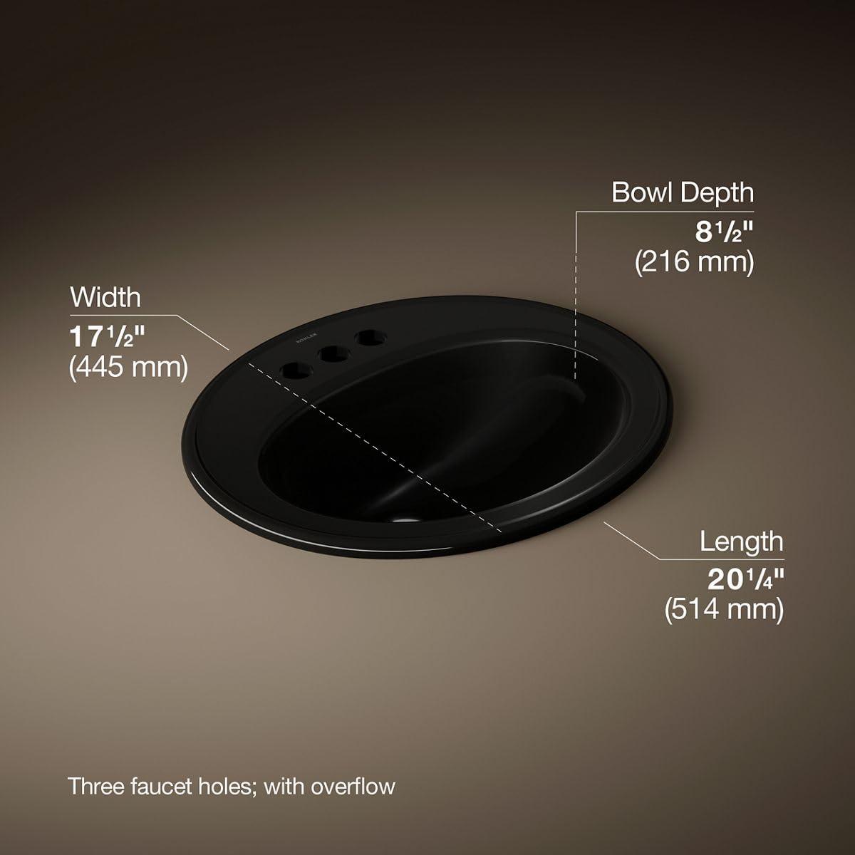 Pennington® Self-Rimming Drop-in Bathroom Sink with 4" Centers