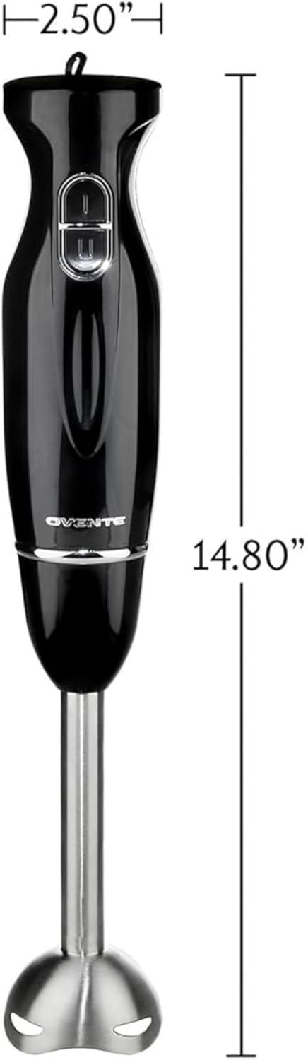 OVENTE Electric Immersion Hand Blender 300 Watt 2 Mixing Speed