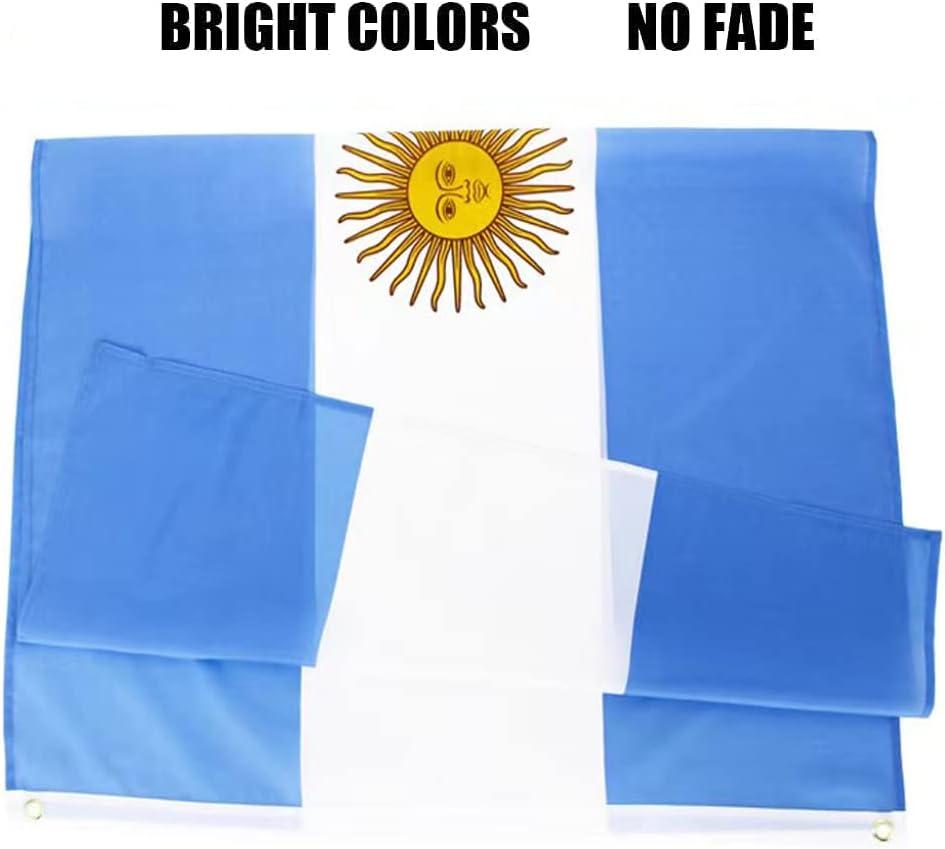 Aihccy Argentina Flag with Brass Grommets Size - 3x5Ft