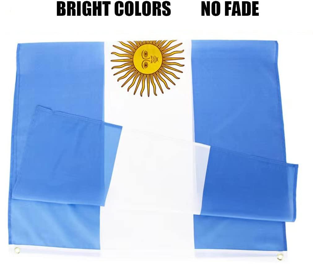 Aihccy Argentina Flag with Brass Grommets Size - 3x5Ft