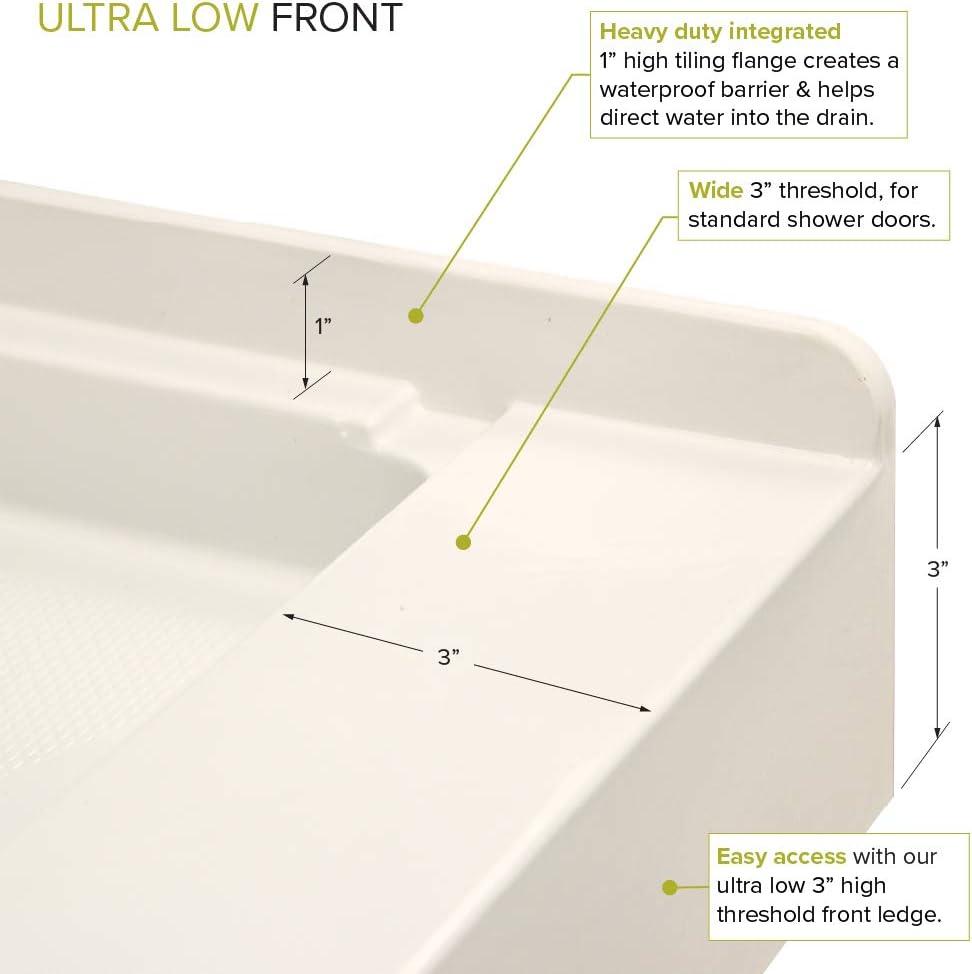 30'' W 60'' D Rectangular Single Shower Base
