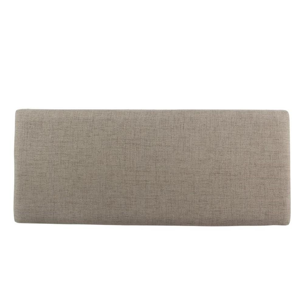 Large Storage Bench with Nailhead Trim Tan - HomePop: Upholstered Ottoman, Bedroom Accent Furniture, Foam Cushioned Seating