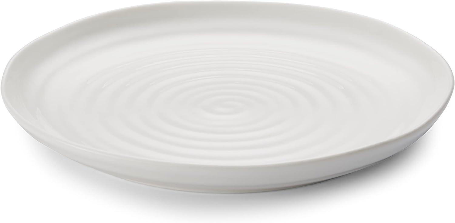 Portmeirion Sophie Conran Coupe Plates, Set of 4, Porcelain Dishes, Dinnerware Plates, Dishwasher Safe