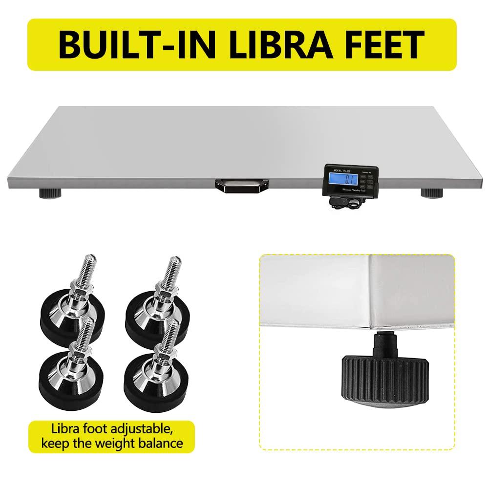 VEVOR 1100Lbs x 0.2Lbs Digital Livestock Scale Large Pet Vet Scale Stainless Steel