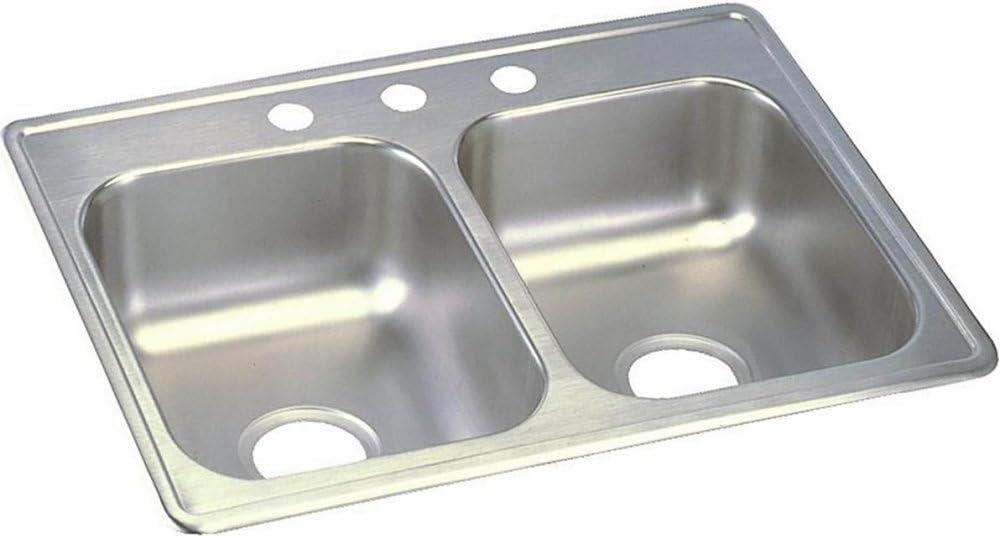 Dayton 25" L x 19" W Double Basin Drop-In Kitchen Sink