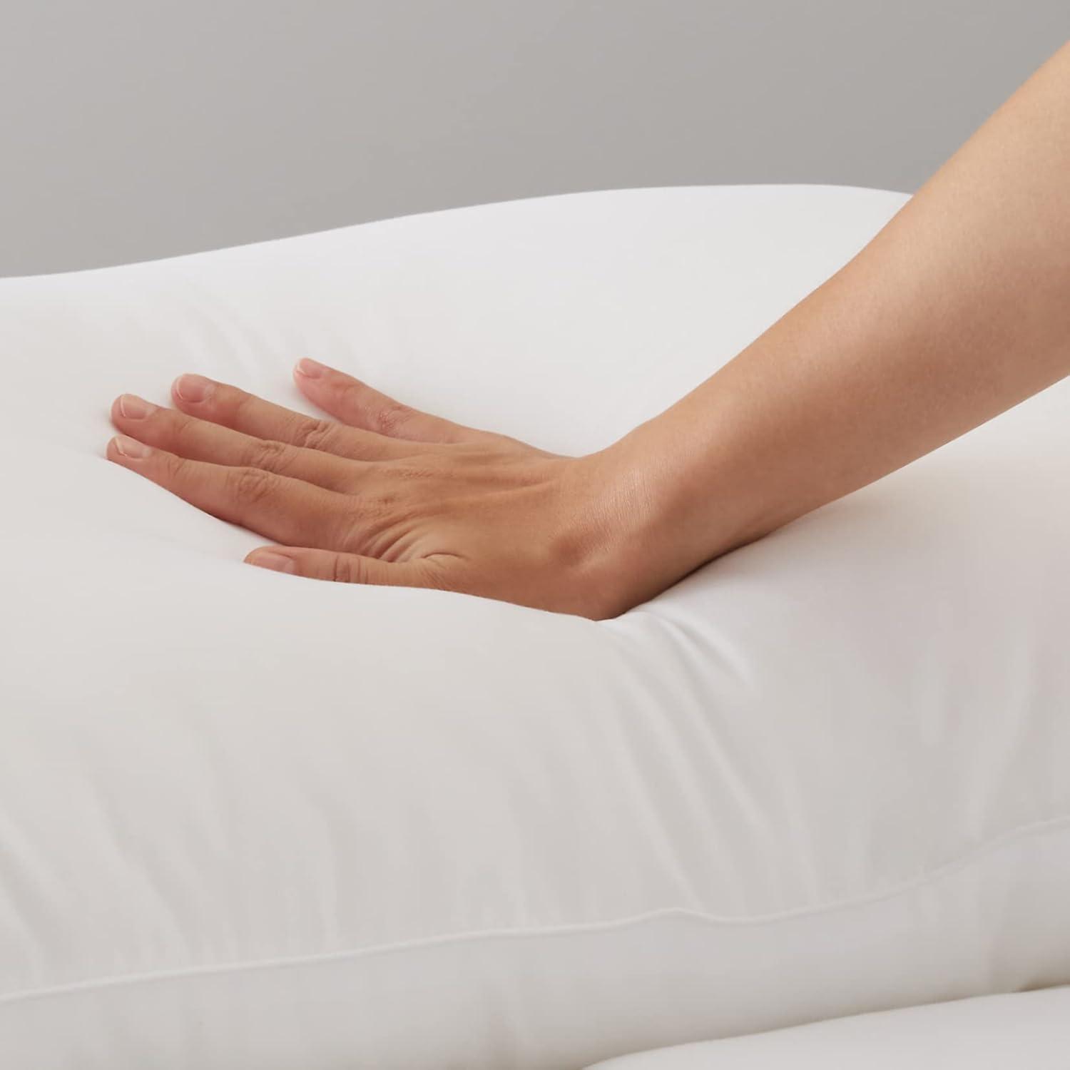 Down Alternative Pillows for Stomach and Back Sleepers, Soft Density, Standard, Pack of 2, White, 26 in L x 20 in W