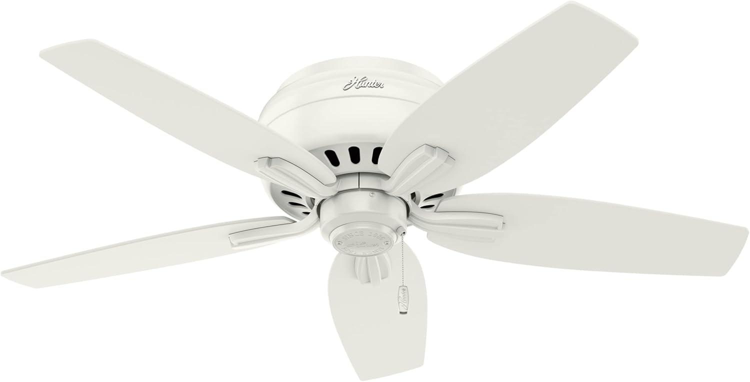 Fresh White 42" Low-Profile LED Ceiling Fan with Whisper-Quiet Motor