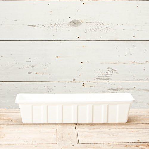 Root & Vessel Poly-Pro Flower Box / Liner, White, 24"