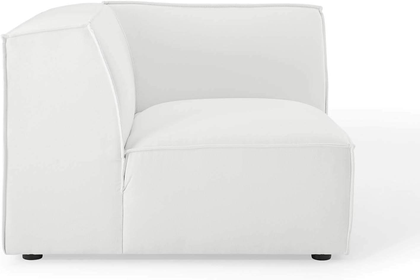 Modway Restore Sectional Sofa Corner Chair White: Upholstered Polyester, Wood Frame, Modern Style
