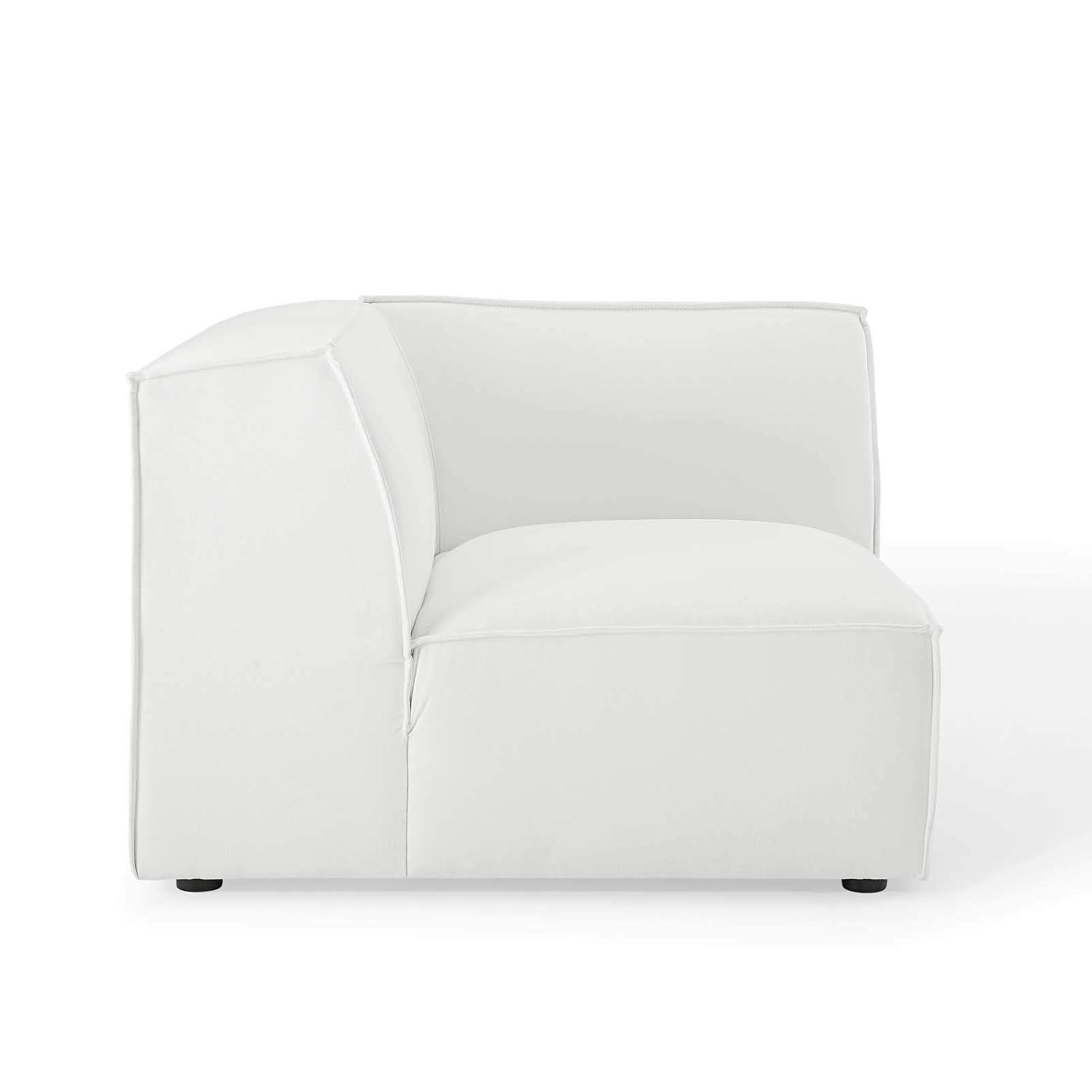 Modway Restore Sectional Sofa Corner Chair White: Upholstered Polyester, Wood Frame, Modern Style