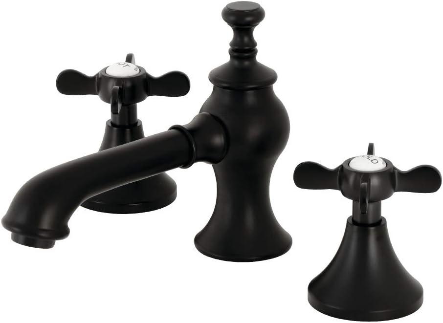 Kingston Brass Essex Two-Handle 3-Hole Deck Mount Widespread Bathroom Faucet with Brass Pop-Up Drain