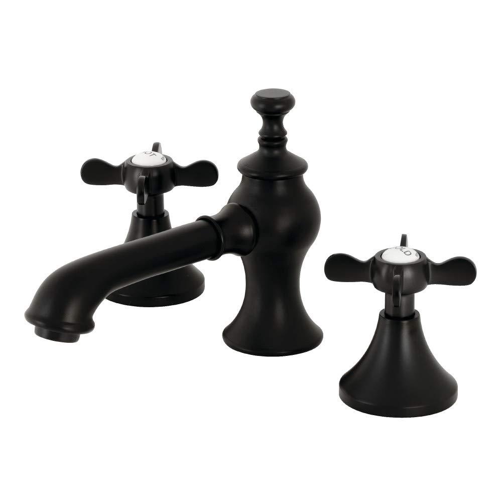 Kingston Brass Essex Two-Handle 3-Hole Deck Mount Widespread Bathroom Faucet with Brass Pop-Up Drain