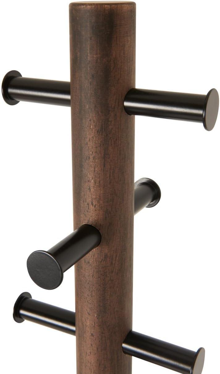 Pillar 8 - Hook Freestanding Solid Wood Coat Rack