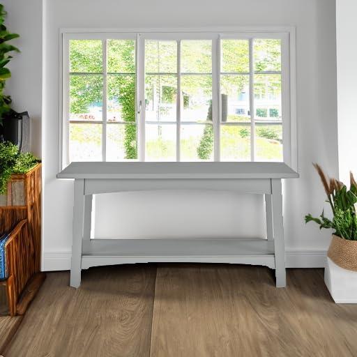 Alaterre Alterre Craftsbury 36"W Wood Entryway Bench, Gray