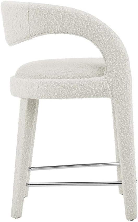 Modway Pinnacle Boucle Upholstered Counter Stool Set of Two