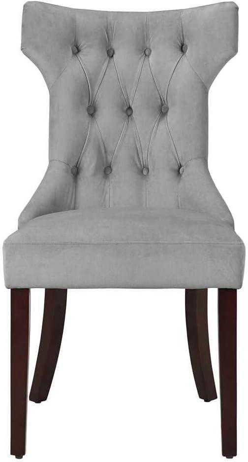 Ember Interiors Clairborne Tufted Dining Chair, Set Of 2, Gray