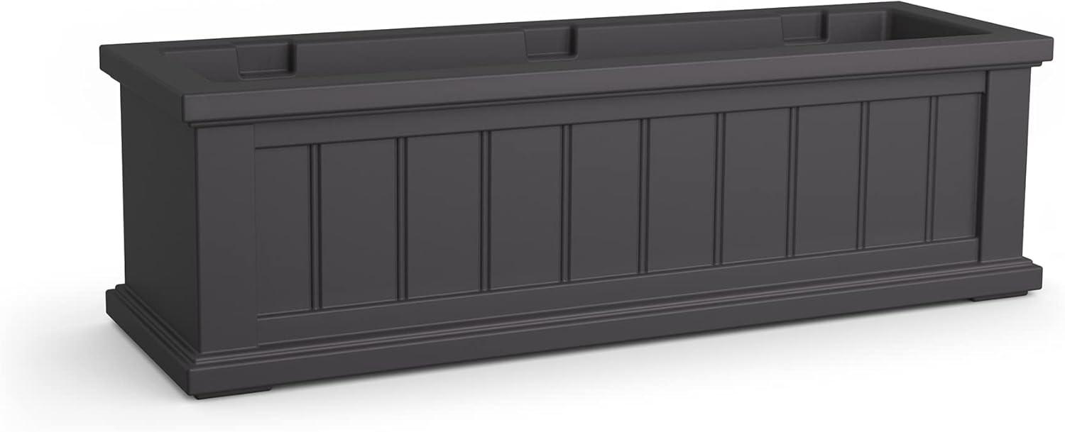 Cape Cod Graphite Grey 36" Self-Watering Polyethylene Outdoor Planter