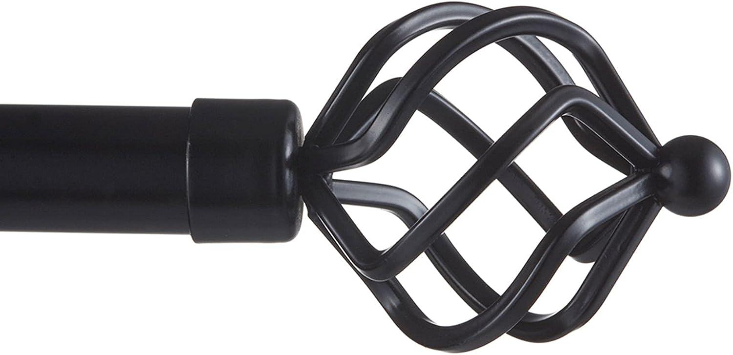 Exclusive Home Exclusive Home Torch Curtain Rod and Coordinating Finial Set, Adjustable