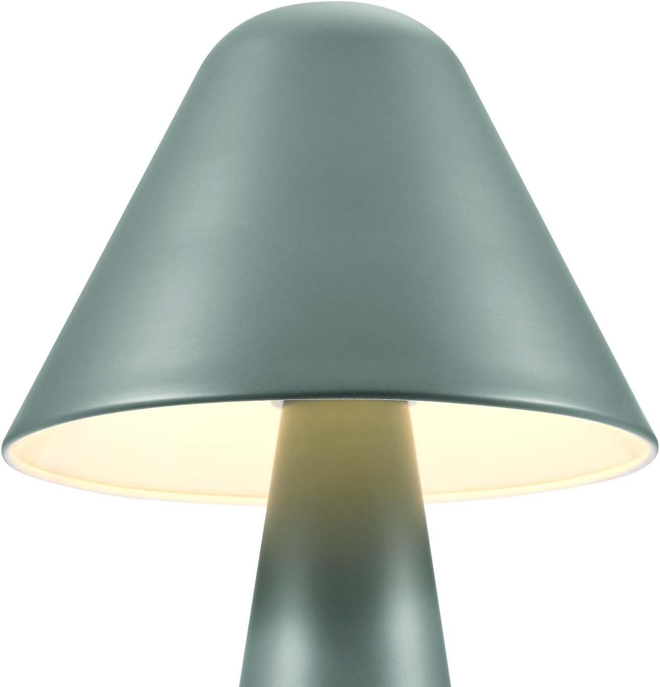 Green Metal Mushroom Adjustable Table Lamp