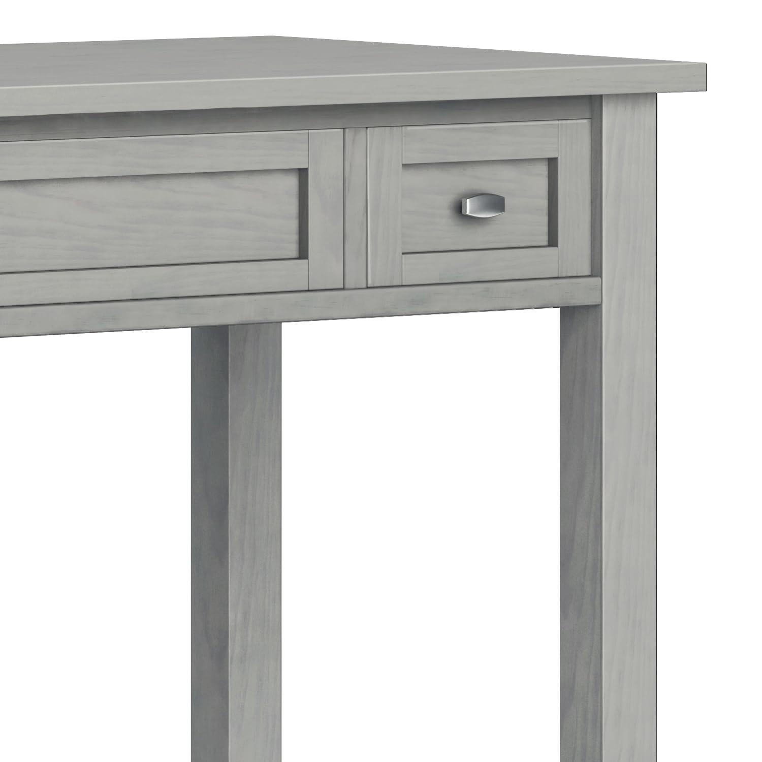 Simpli Home Warm Shaker 48"W Solid Wood Desk, Transitional Style with Keyboard Tray