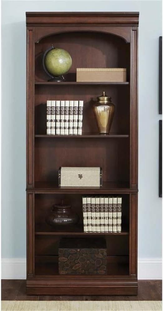 Brayton Manor Dark Brown 76" Traditional Open Bookcase