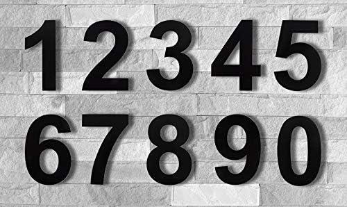 Large Black Floating Metal House Number 4