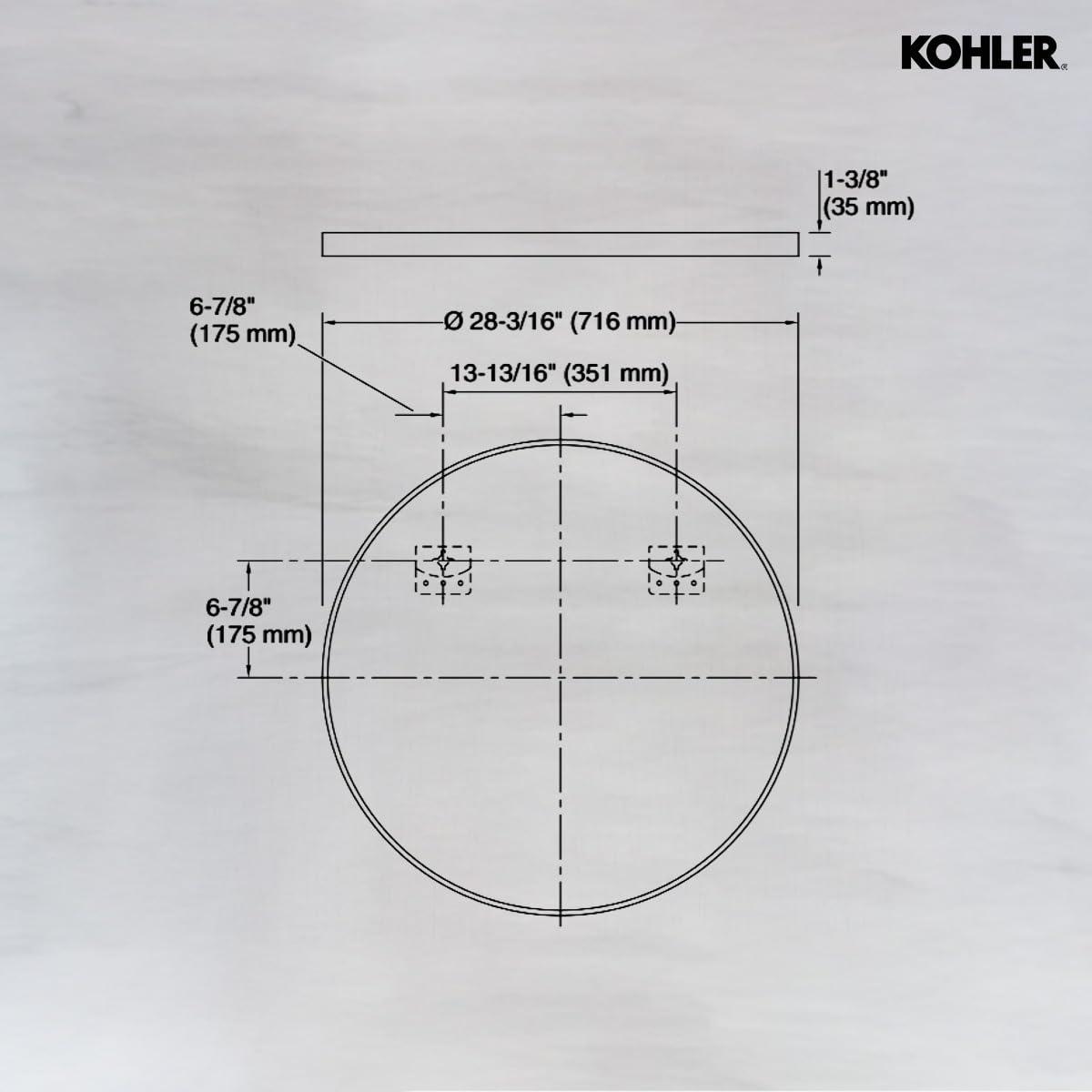 Essential Round Wall Mirror, Bathroom/Vanity Mirror with Frame