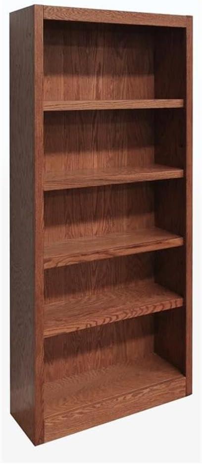 Winston Porter Herard 5 Shelf Wood Bookcase, 72 inch Tall