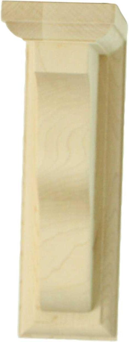 Ekena Millwork 2 1/4"W x 5"D x 7"H Hamilton Traditional Bracket, Rubberwood