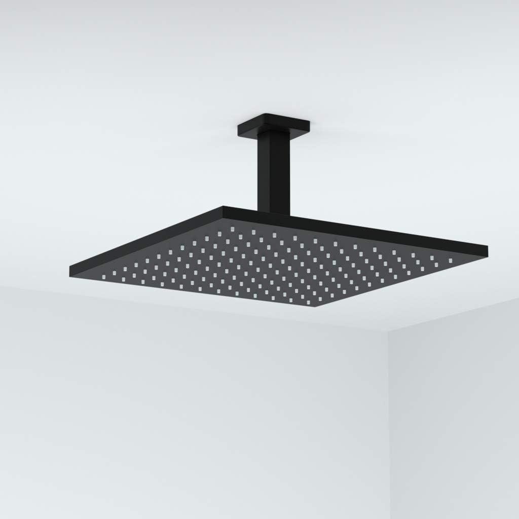 Matte Black Stainless Steel Ceiling Mounted Square Shower Arm