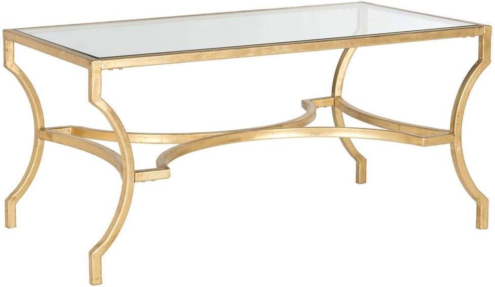 Alphonse Coffee Table - Gold/Glass - Safavieh