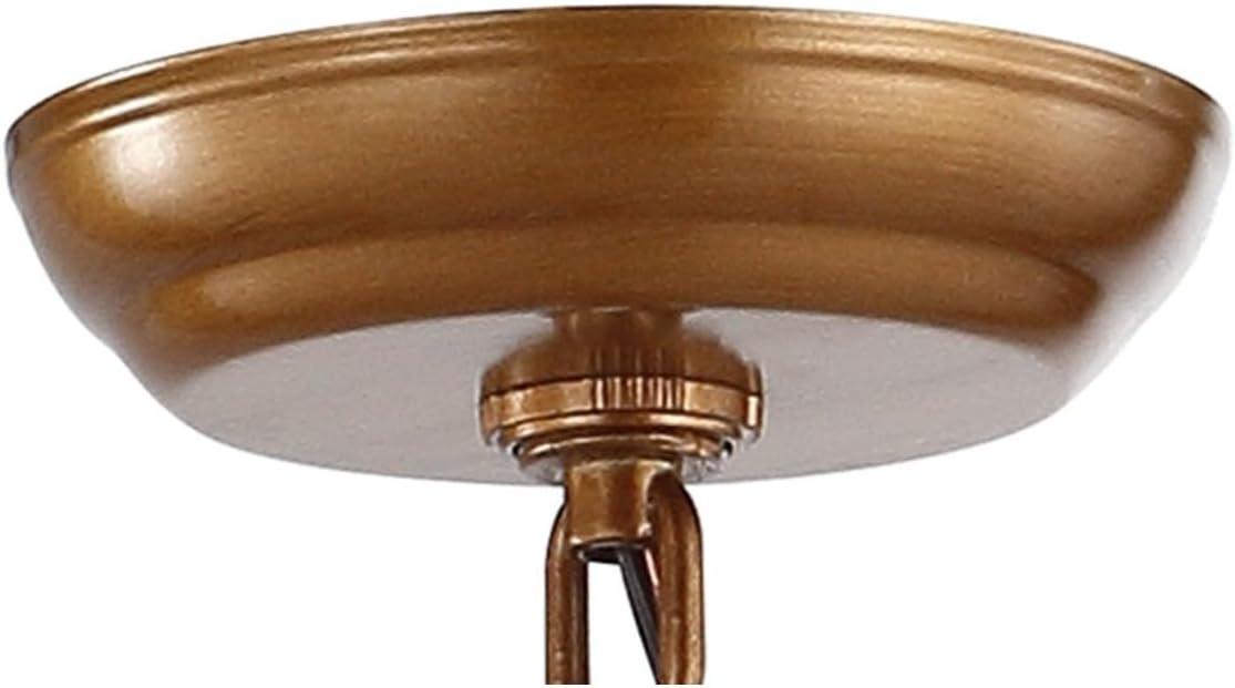 JONATHAN Y Marion Lantern Metal LED Pendant, by JONATHAN Y Antique Gold 4 12" Antiqued Adjustable N/A,Gold 7 to 12 Inches