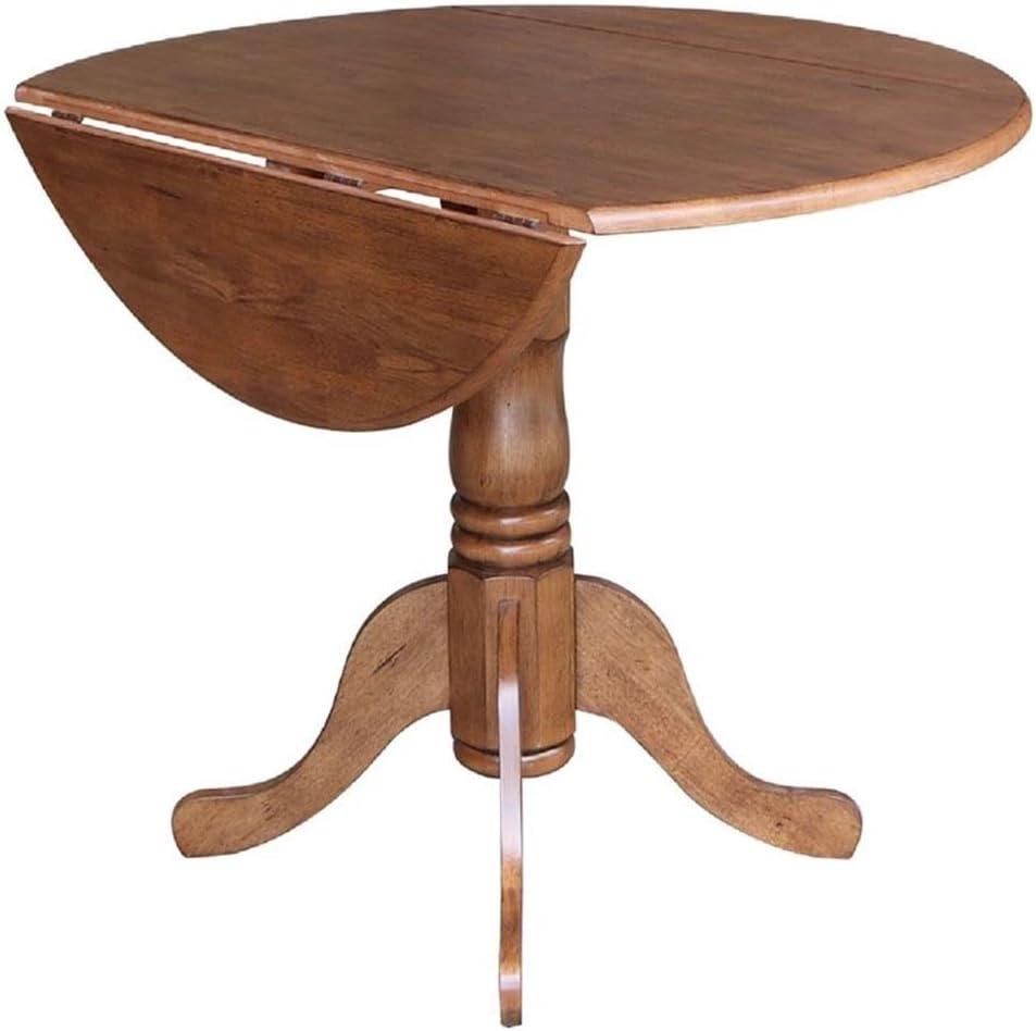 42" Mason Round Dual Drop Leaf Dining Table - International Concepts