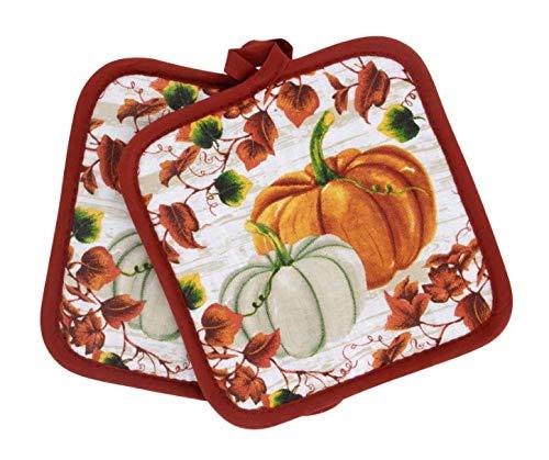 Harvest Pumpkin Autumn Kitchen Oven Mitt Set