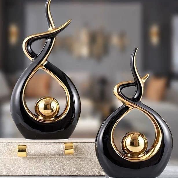 Home Decor Modern Abstract Art Ceramic Statue Table Decorations for Dining Room Living Room Office Centerpiece
