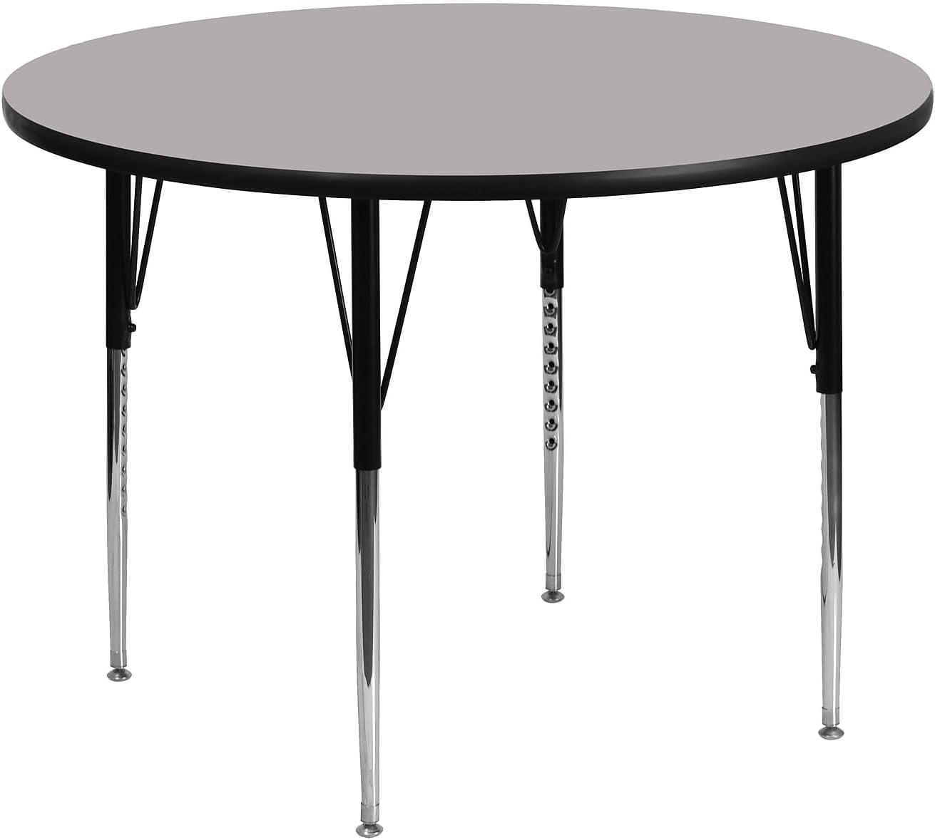 Flash Furniture Goddard 42'' Round Thermal Laminate Activity Table - Adjustable Legs